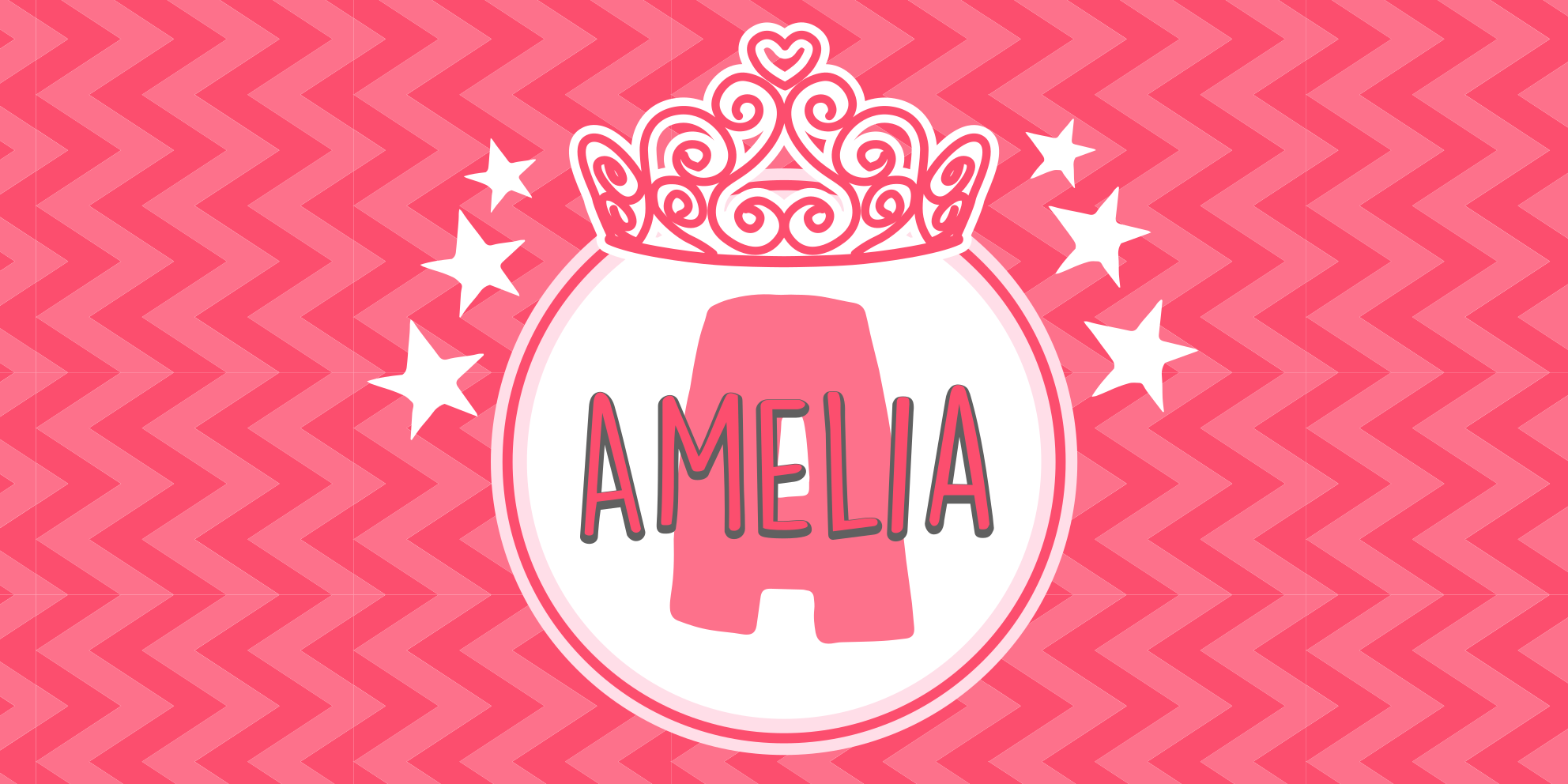 Princess name emblem kids rug - TenStickers