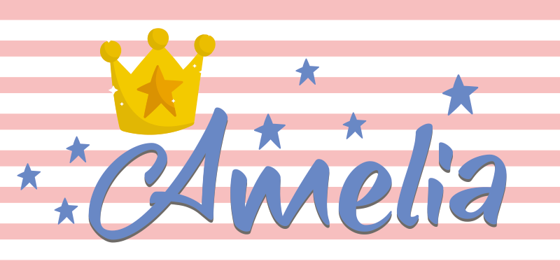 Custom crown and stars kids rug - TenStickers