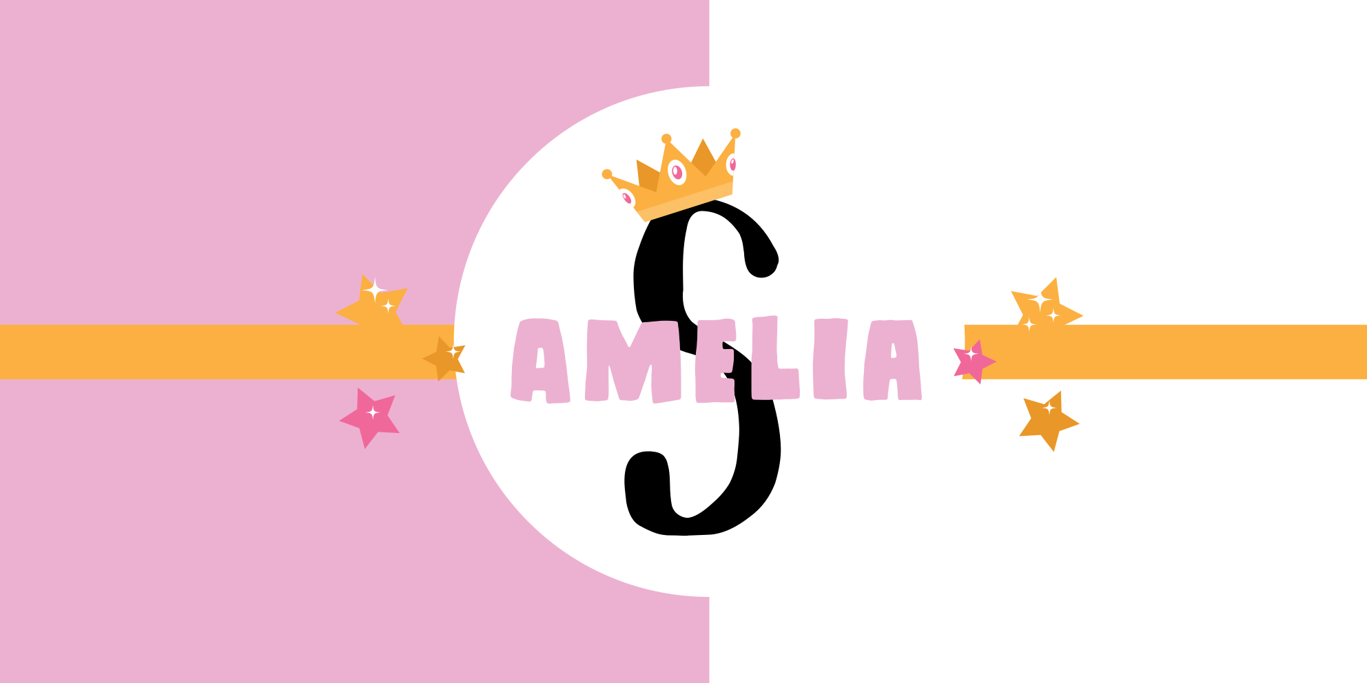 Personalised crown with initial kids rug - TenStickers