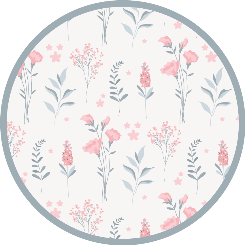 Blossoming elegant pattern floral rug - TenStickers