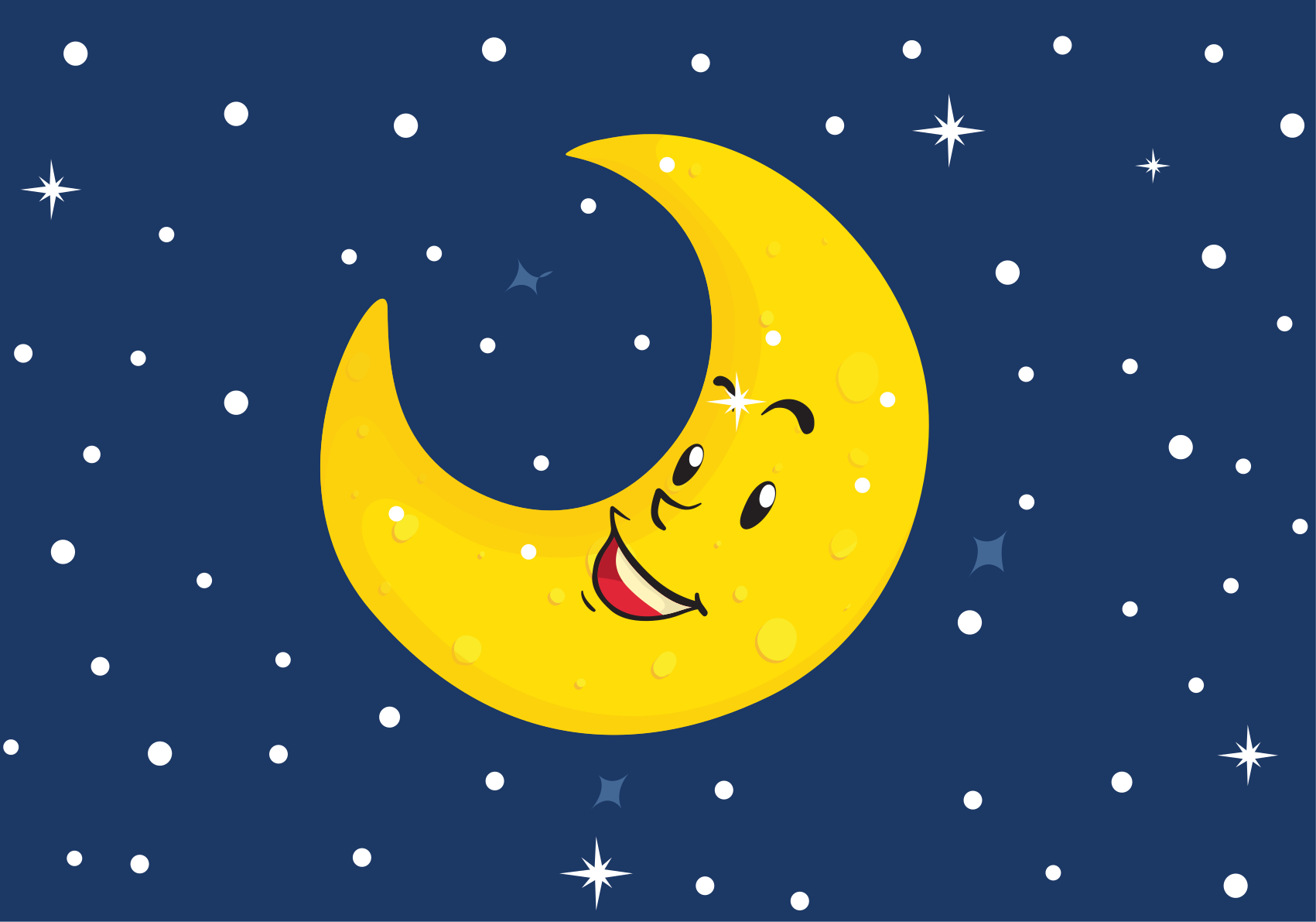 Happy Moon Smiling nursery rug - TenStickers