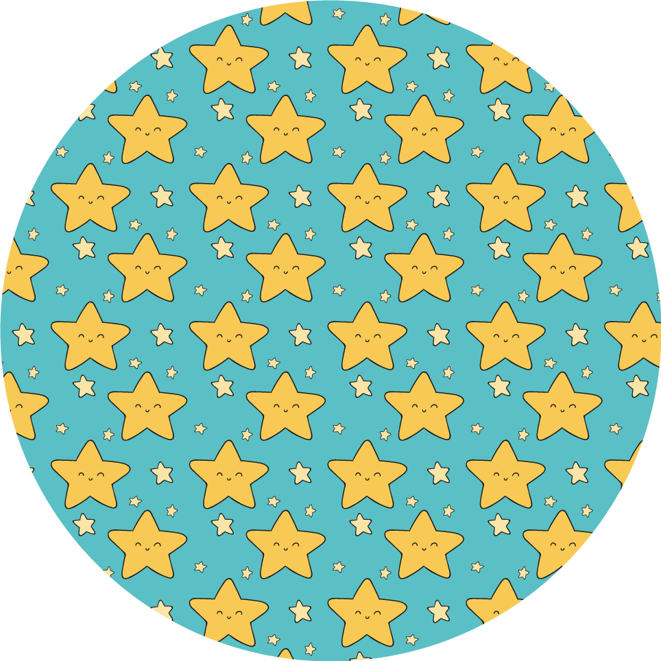 Cheerful Star Pattern kids rug - TenStickers