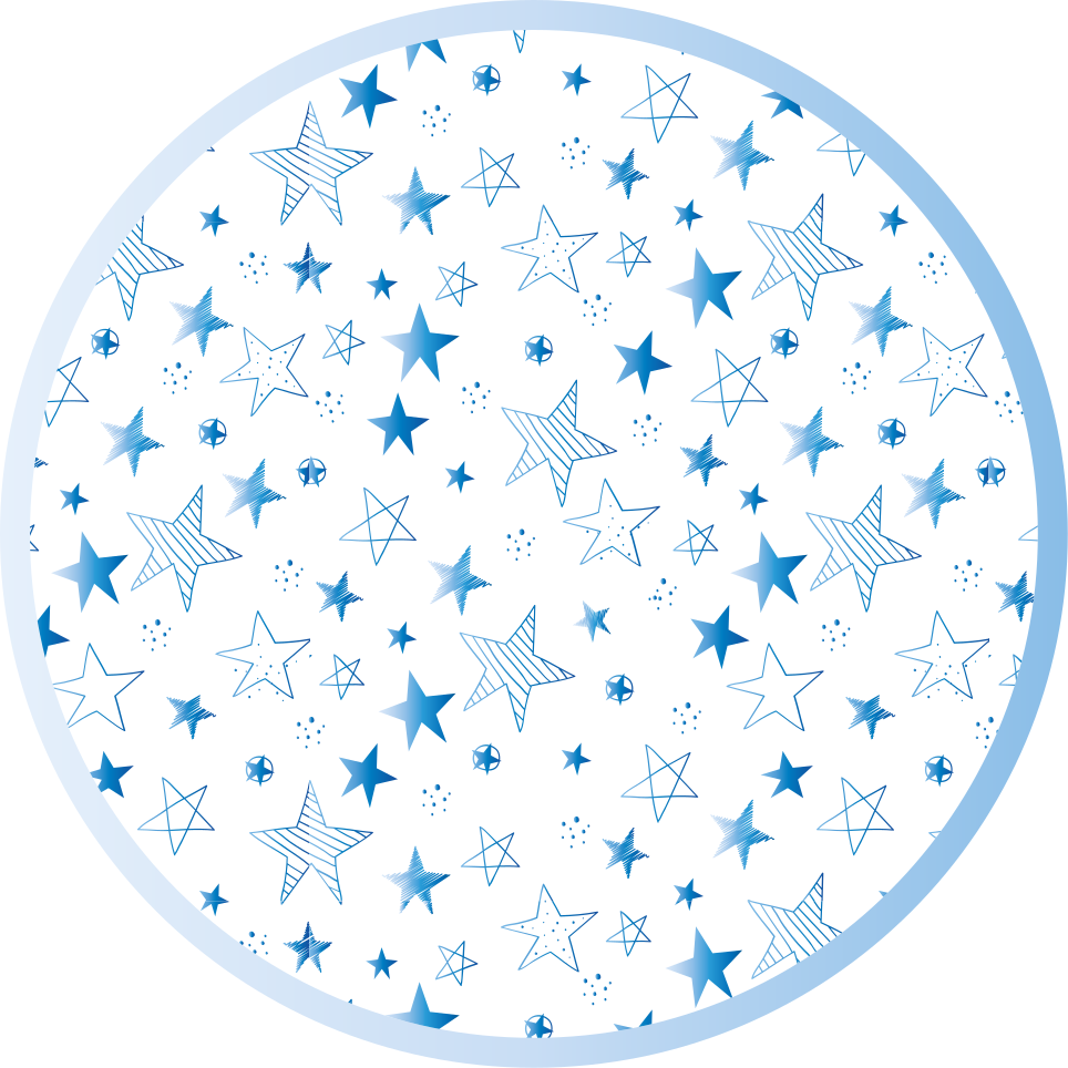 Starry Blue Pattern nursery rug - TenStickers