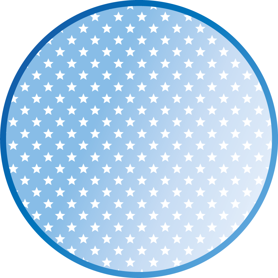 Blue circular pattern star rug - TenStickers