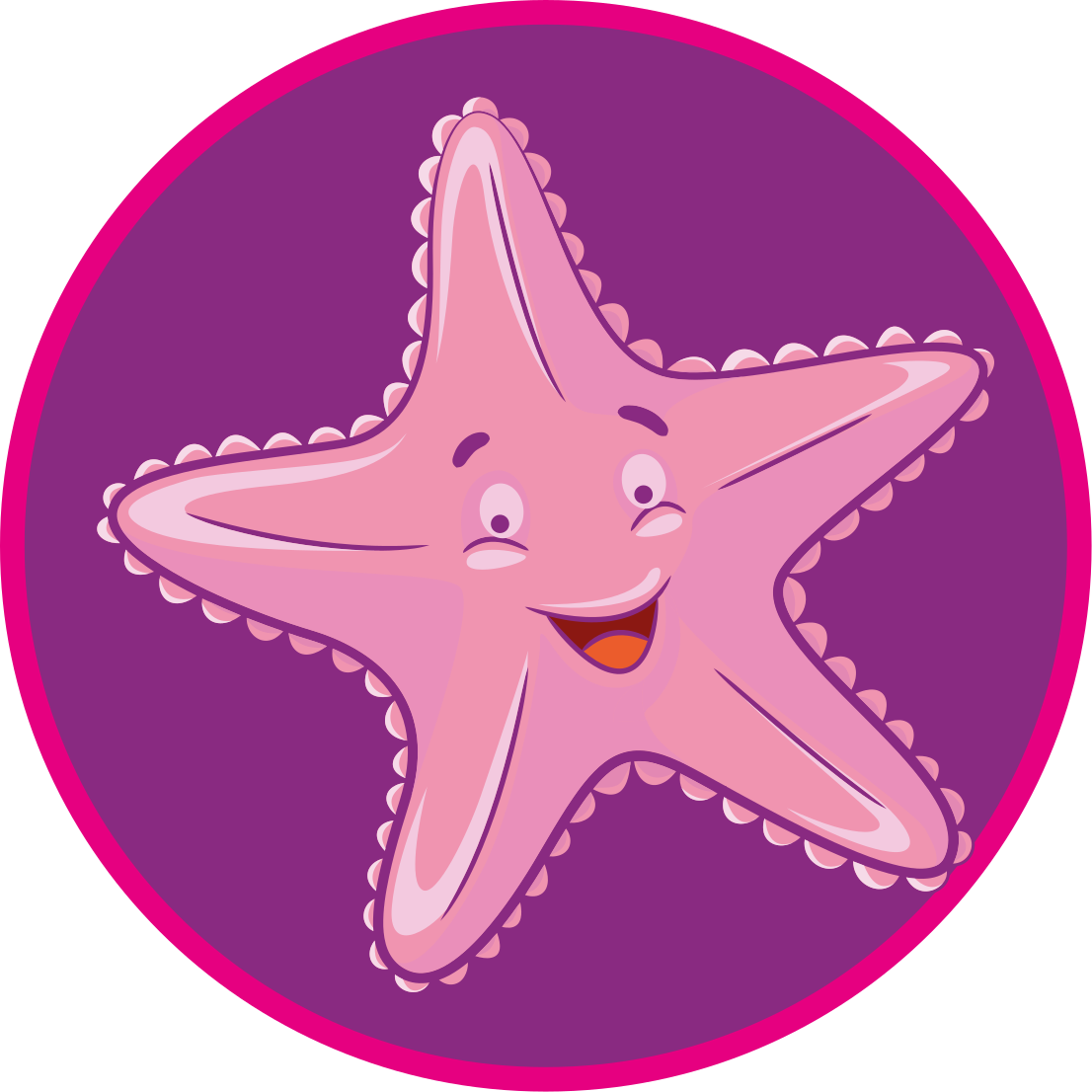Cute Starfish Character kids carpet - TenStickers