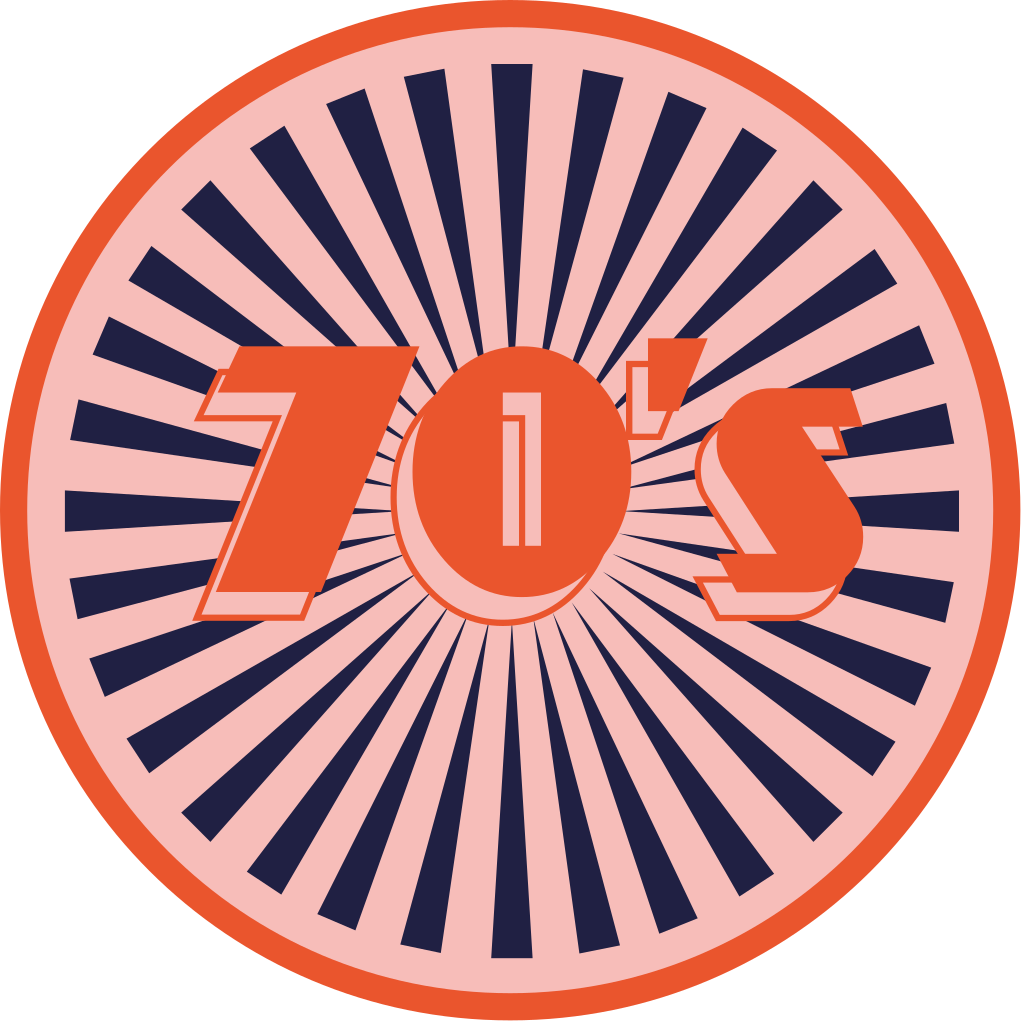 70's text in swirl  vintage rug - TenStickers