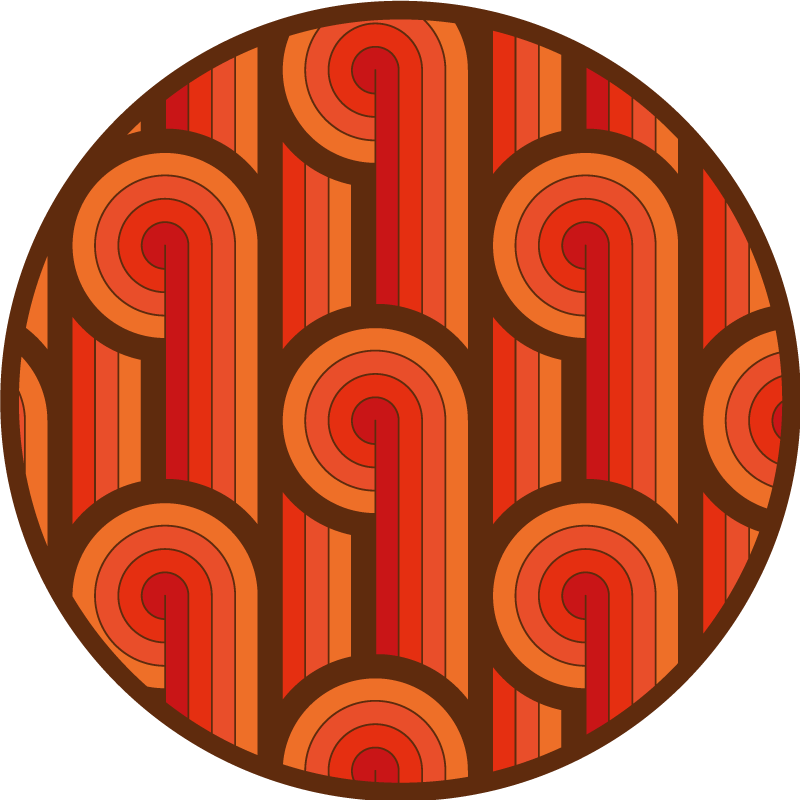 Stripy shapes  vintage rug - TenStickers