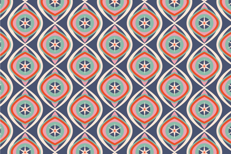 Tile effect 70 pattern vintage rug - TenStickers