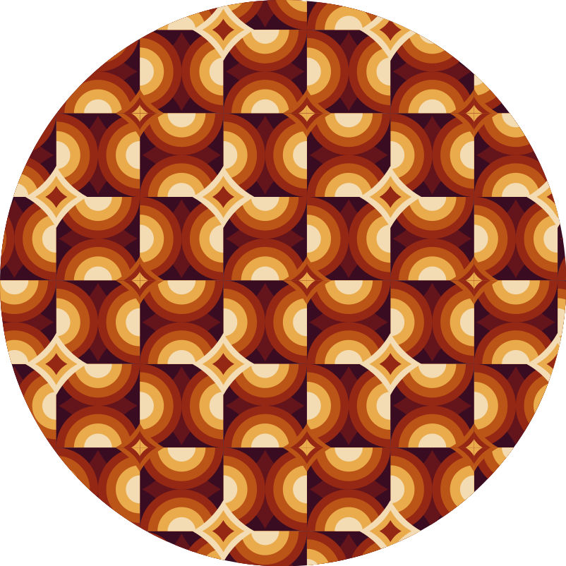 Vibrant Circle Pattern geometric rug - TenStickers