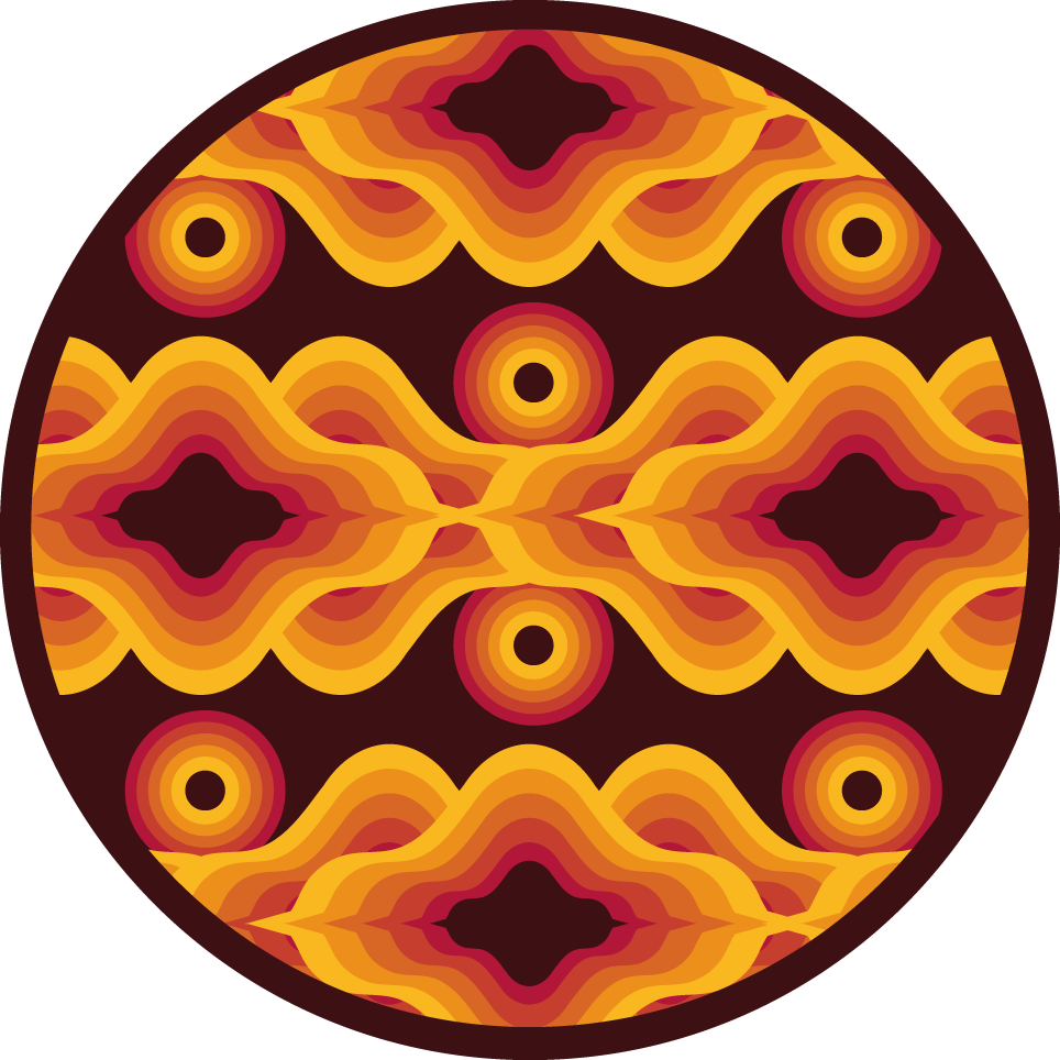 Vintage Spiral Motif mosaic rug - TenStickers