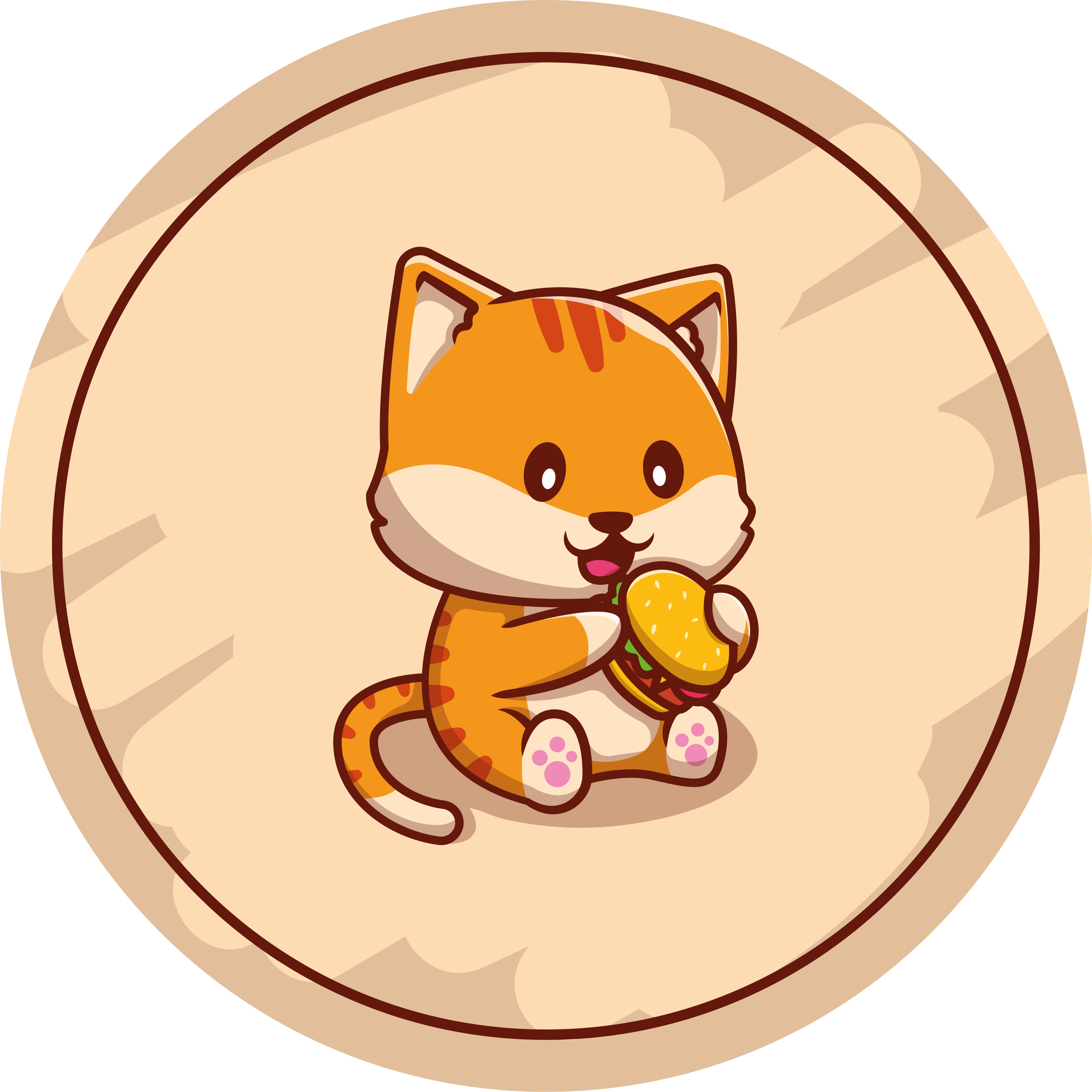 Baby cat with sandwich kids carpet - TenStickers
