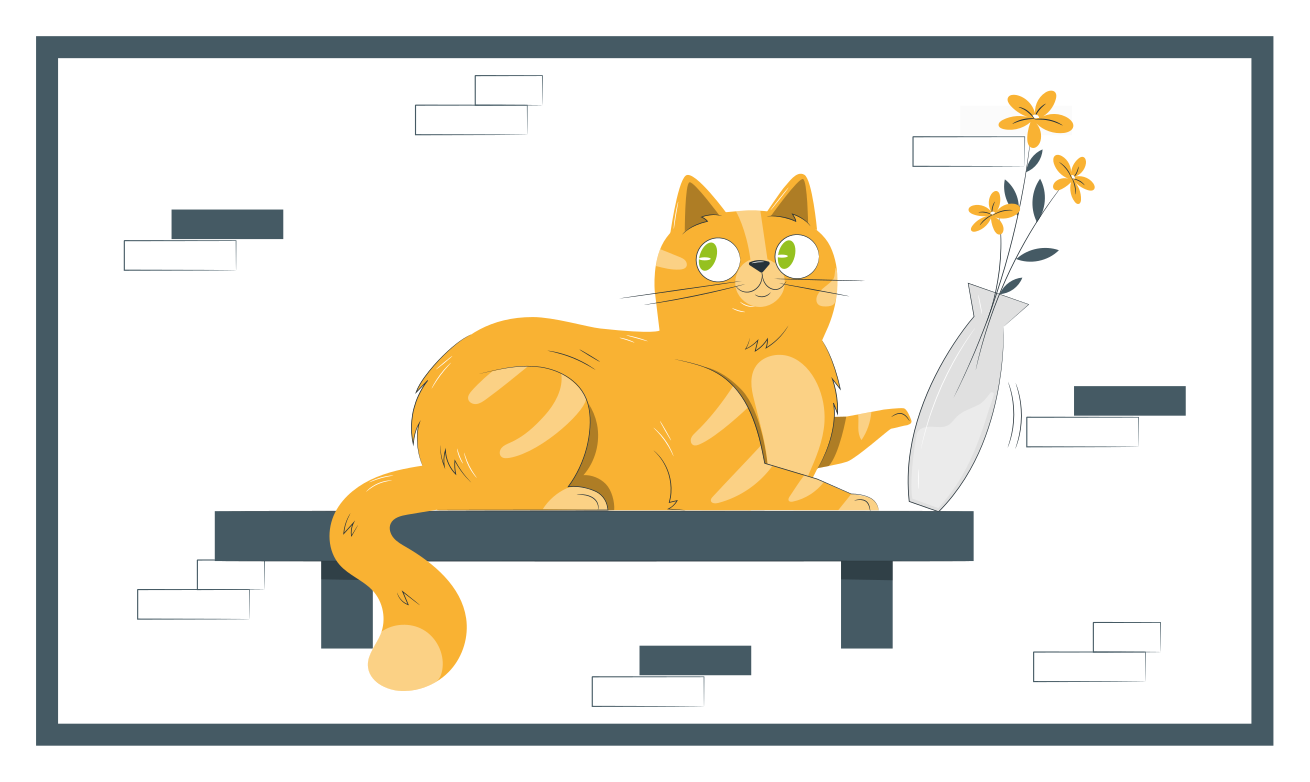 Playful Cat Scene kids rug - TenStickers