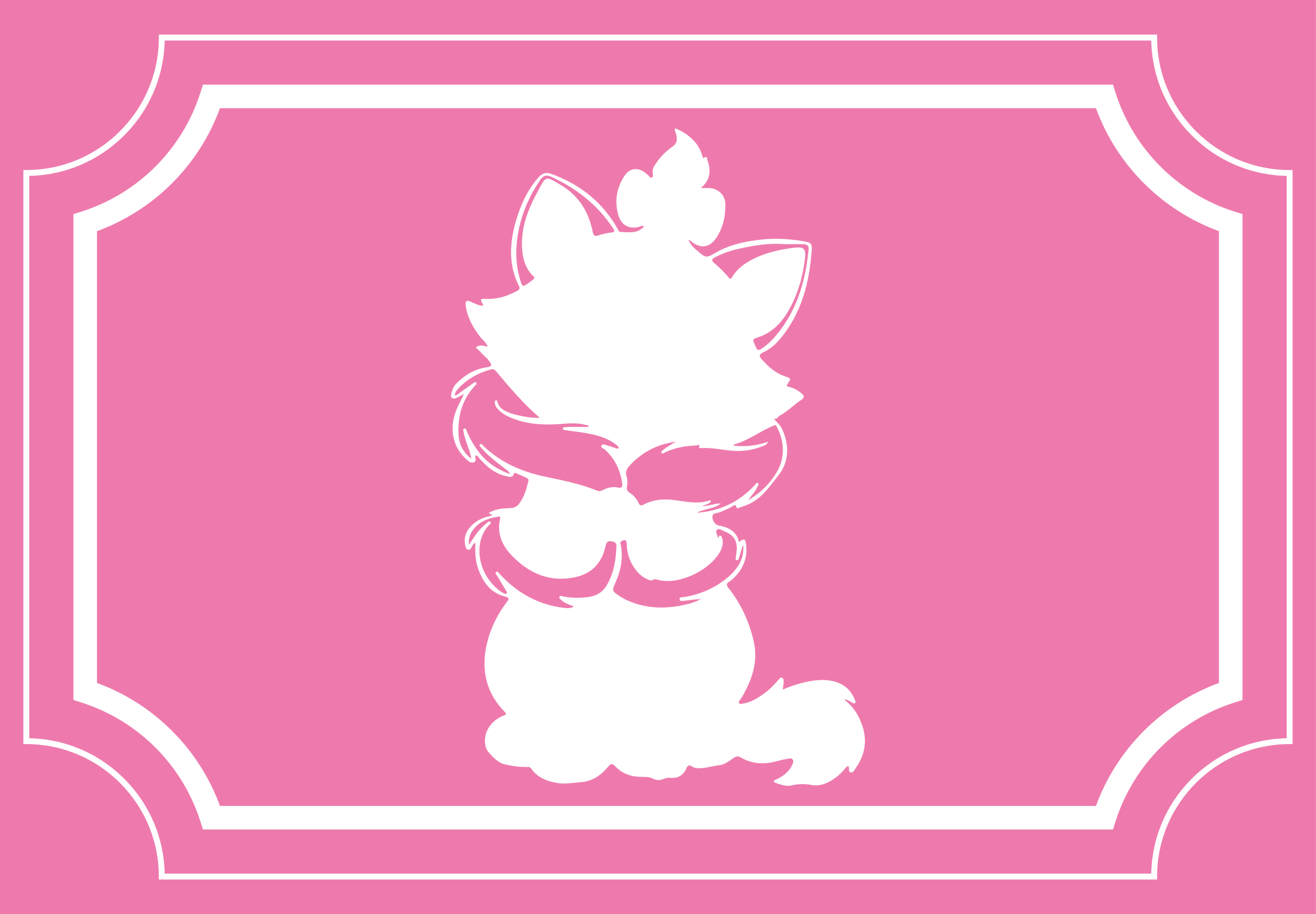 Cute Cat Silhouette kids rug - TenStickers