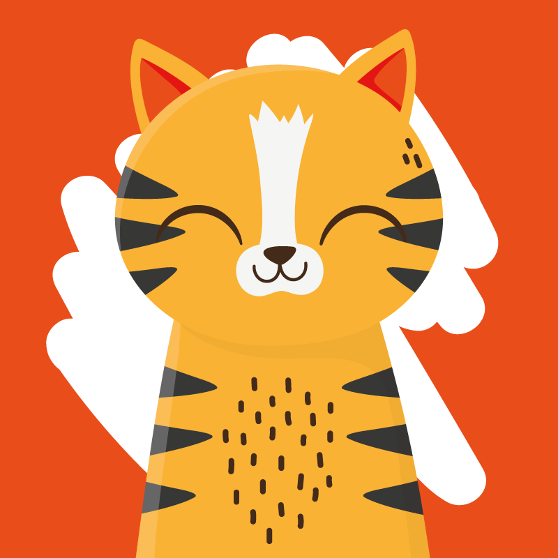Happy Tiger Design nursery rug - TenStickers