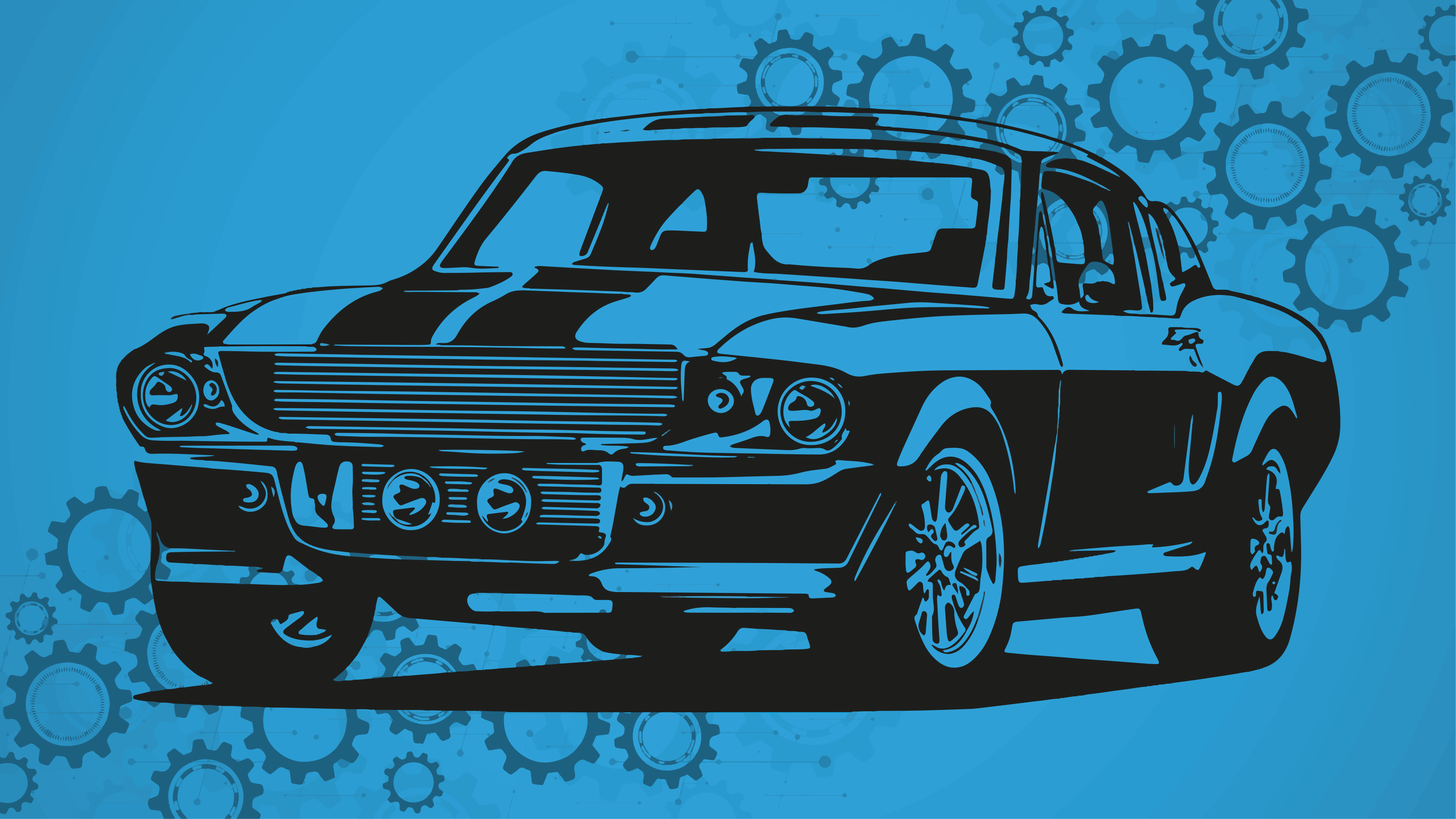 Timeless Automobile Depiction kids rug - TenStickers