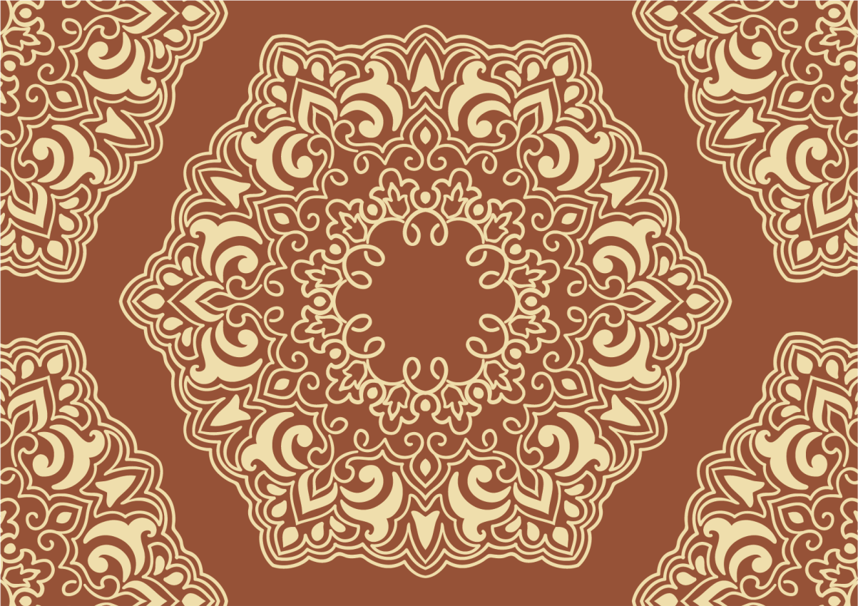 Beige antique Russian style ethnic rug - TenStickers