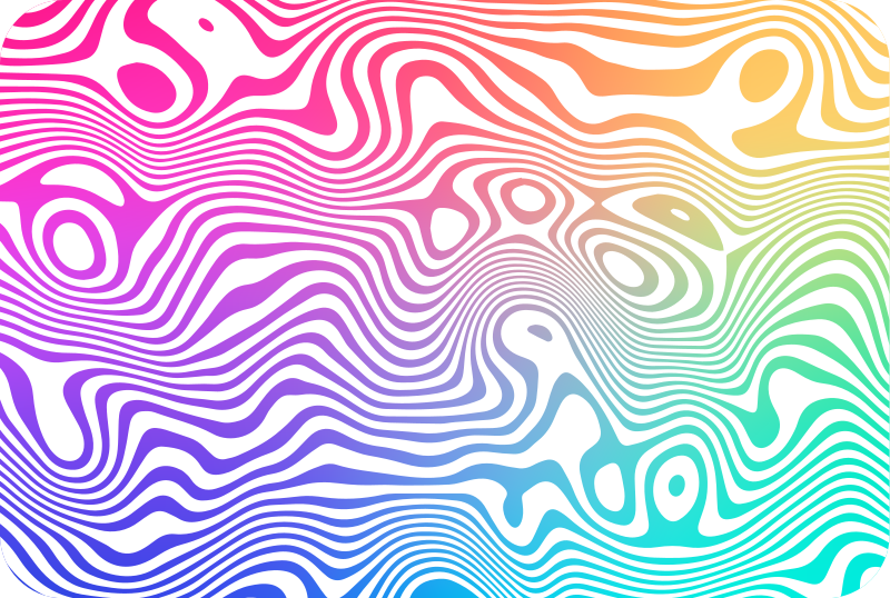 Lively Wave Elements stripes rug - TenStickers