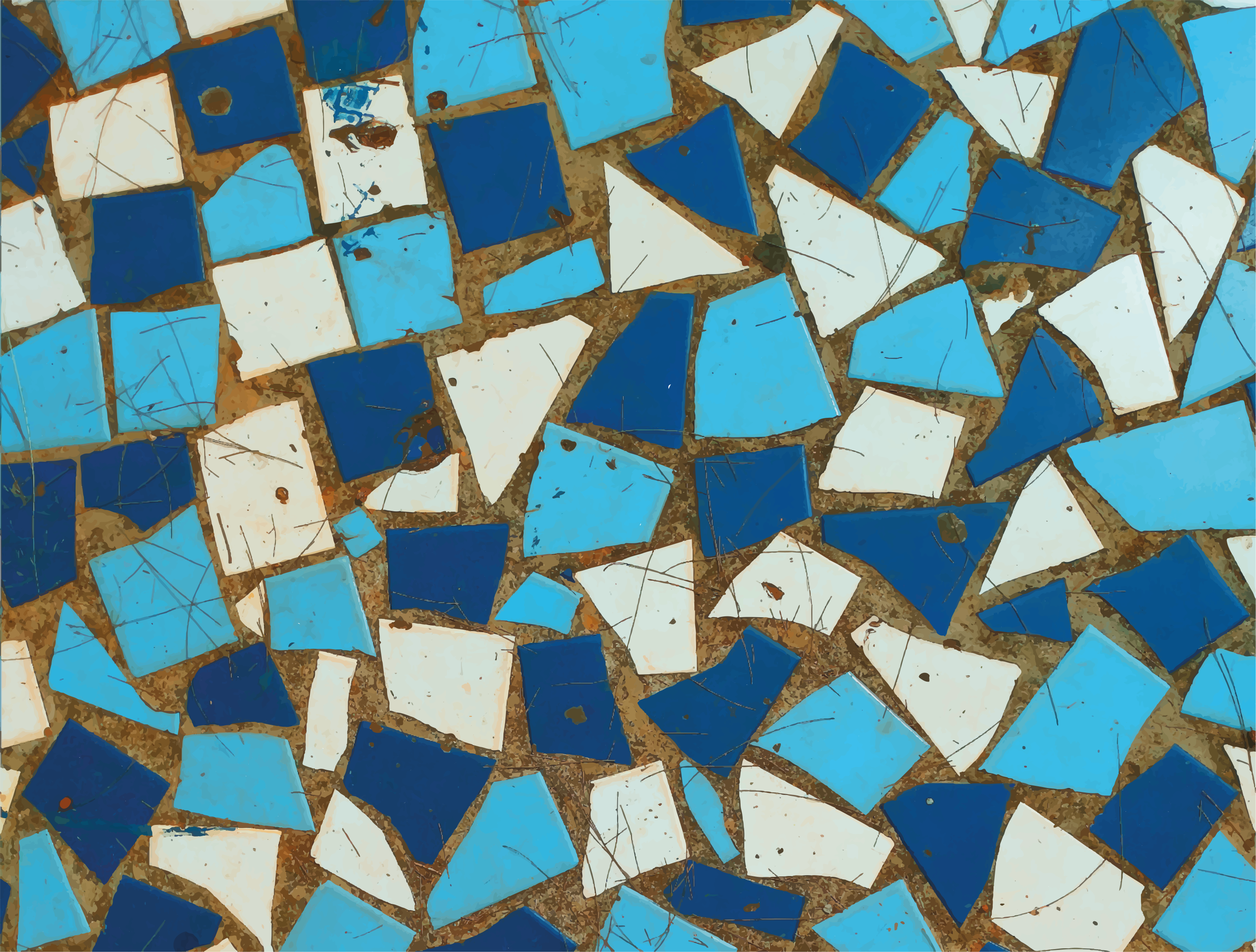 Mosaic rug in mosaic tile designs - TenStickers