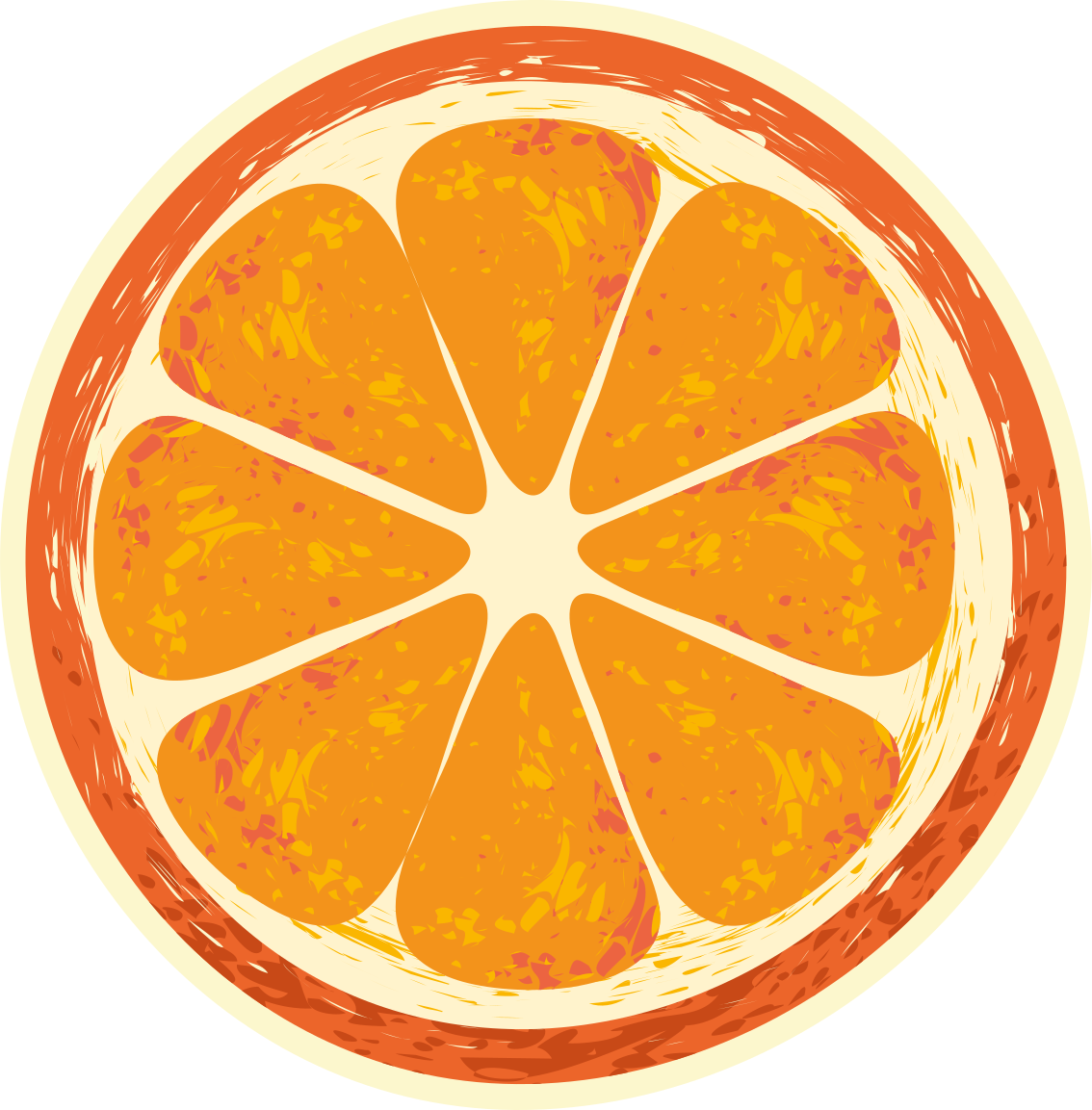 Orange Slice Pattern kitchen mat - TenStickers