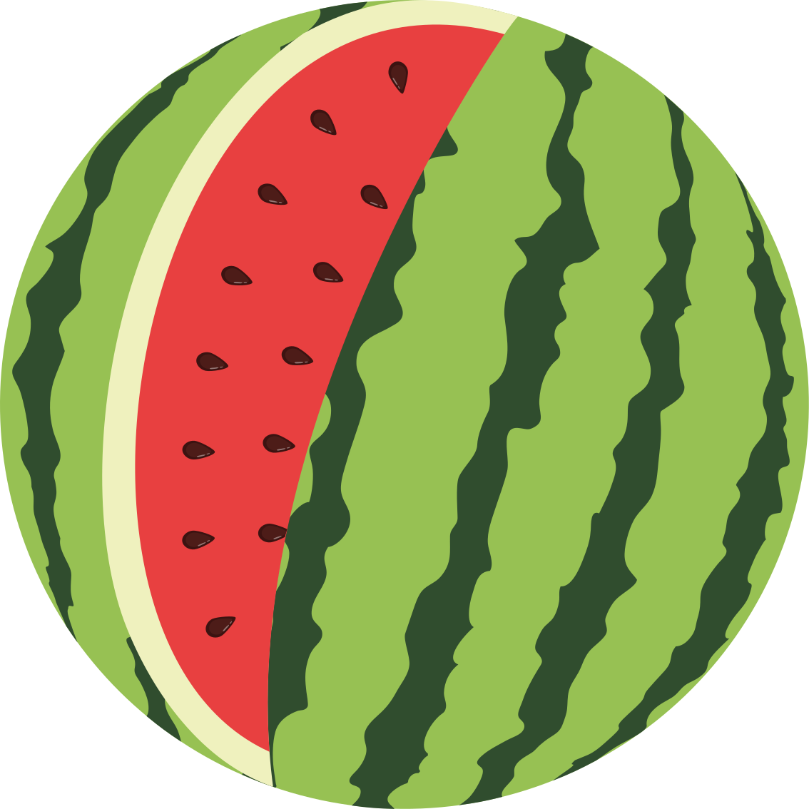 Slice of watermelon kitchen floor tile - TenStickers