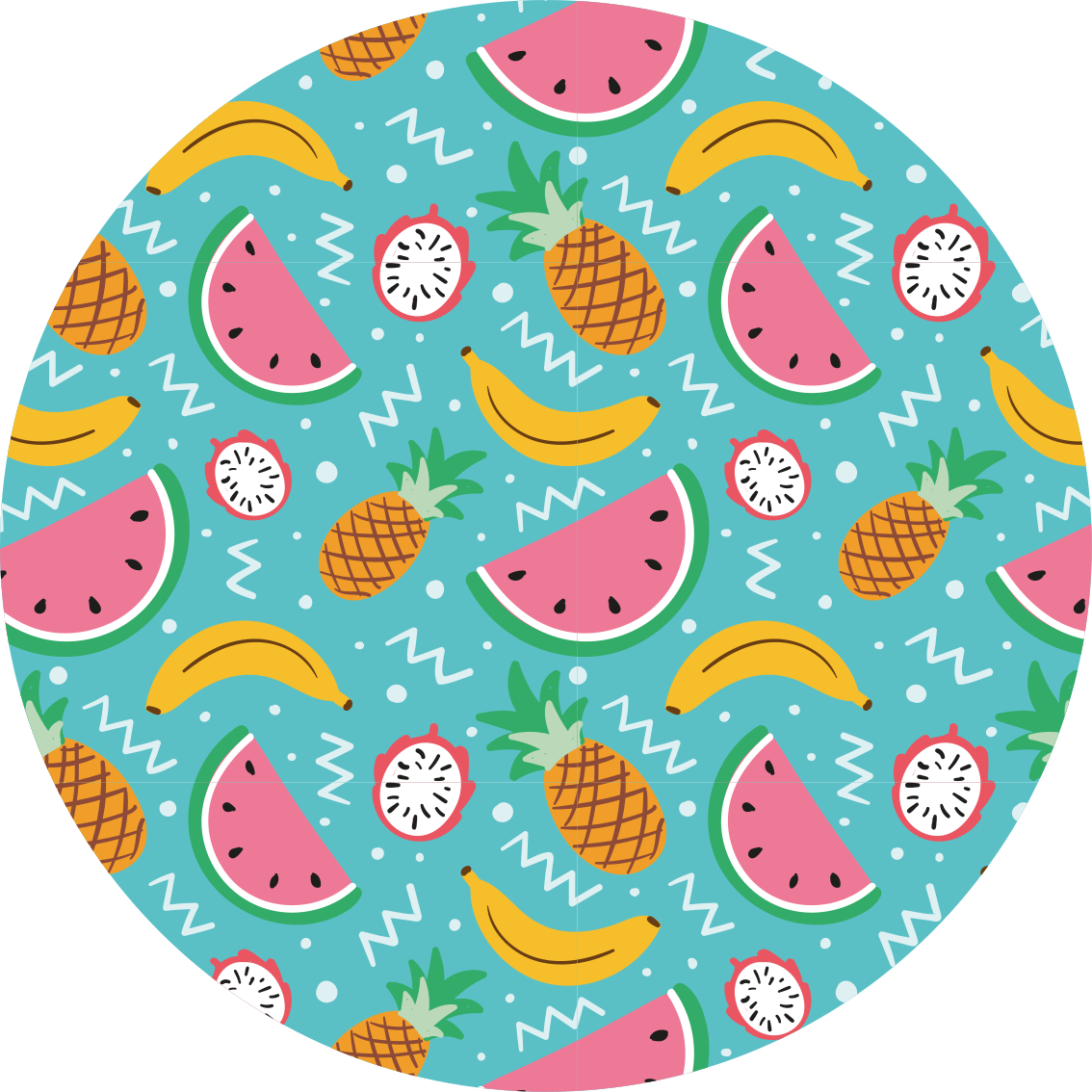 Exotic fruits mix kitchen floor tiles - TenStickers