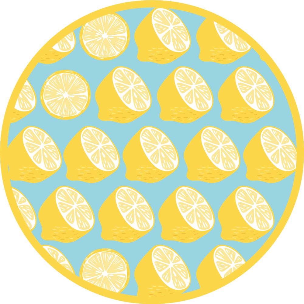 Lemon Slice Motif kitchen mat - TenStickers