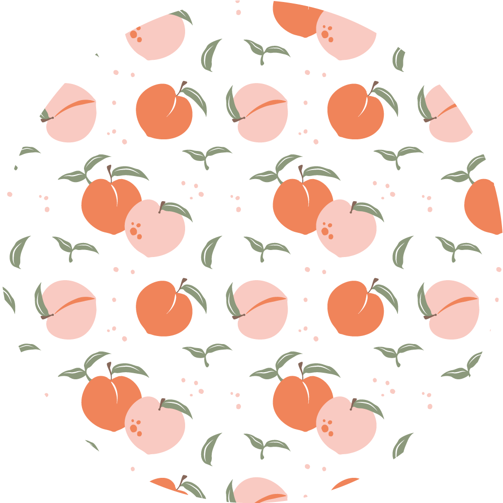 Peaches emojis pattern kitchen floor tiles - TenStickers
