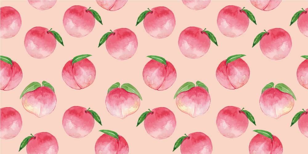 Peach blossom pattern kitchen mat - TenStickers
