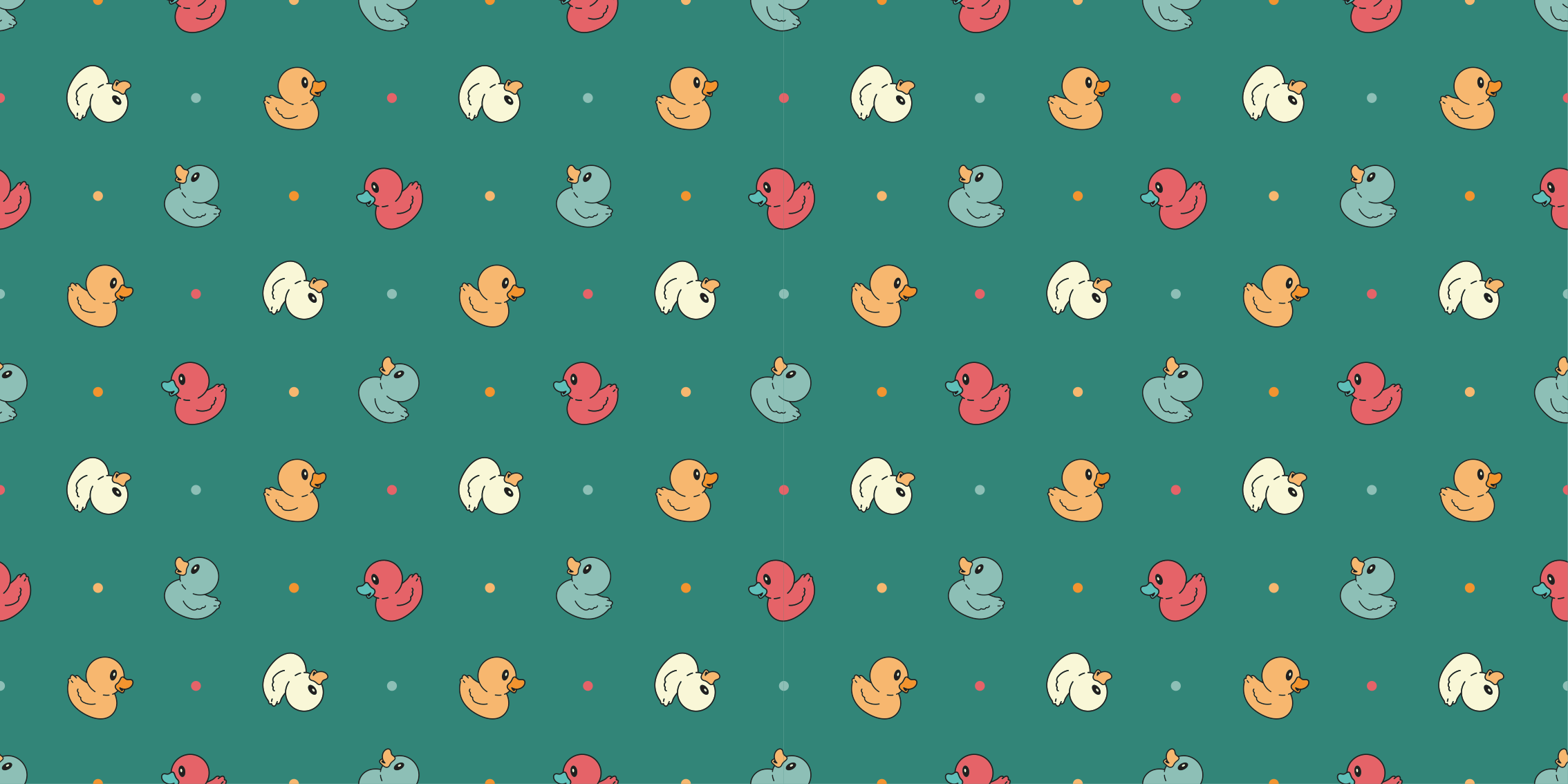 Colorful ducklings pattern kids carpet - TenStickers