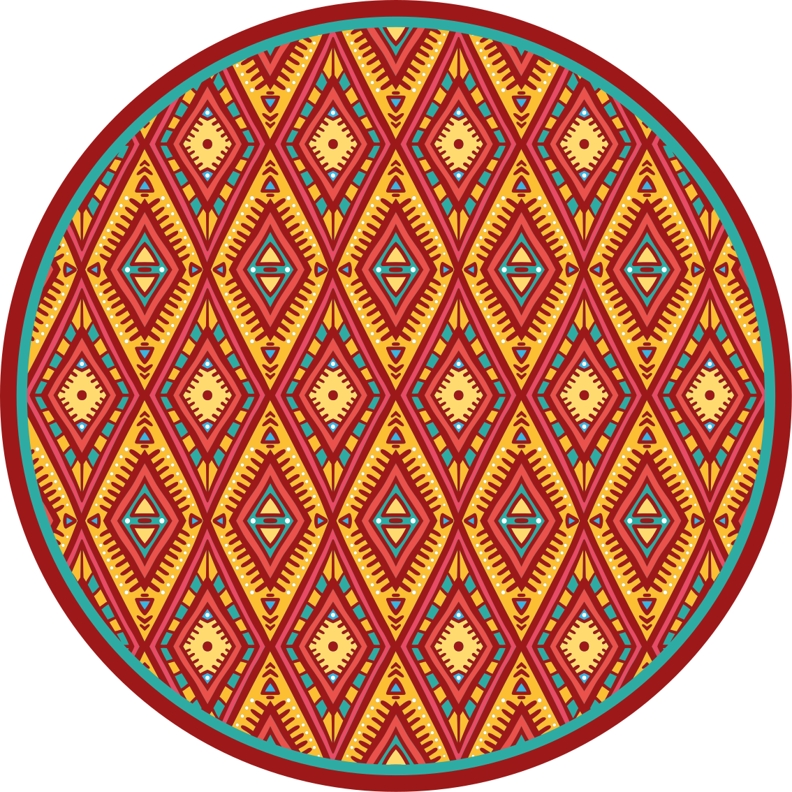 Geometric Tribal Element ethnic rug - TenStickers