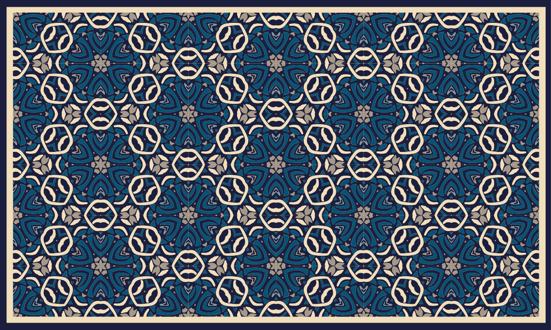 Sophisticated Mosaic Arrangement bedroom carpet - TenStickers
