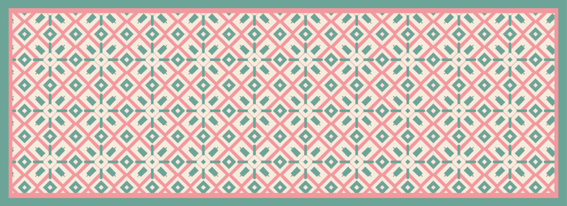 Vibrant geometric rug design geometric rug - TenStickers