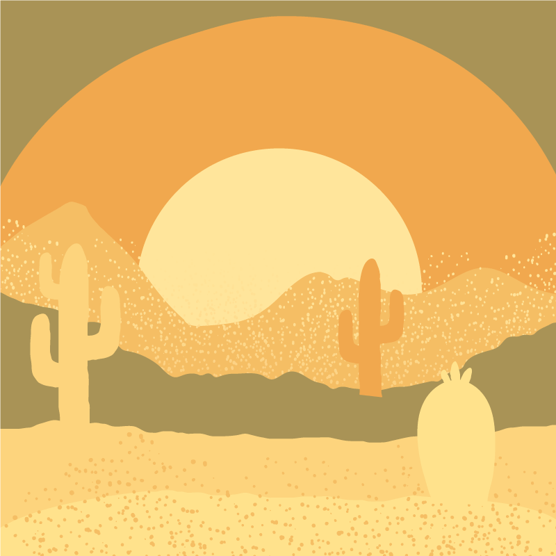 Desert Dusk Landscape nature rug - TenStickers
