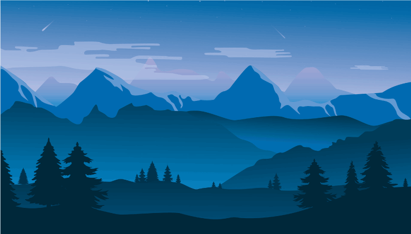 Mountain View Scene nature rug - TenStickers