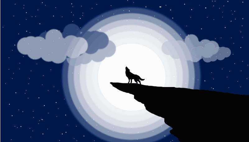 Crescent Moon Howl teenage bedroom rug - TenStickers