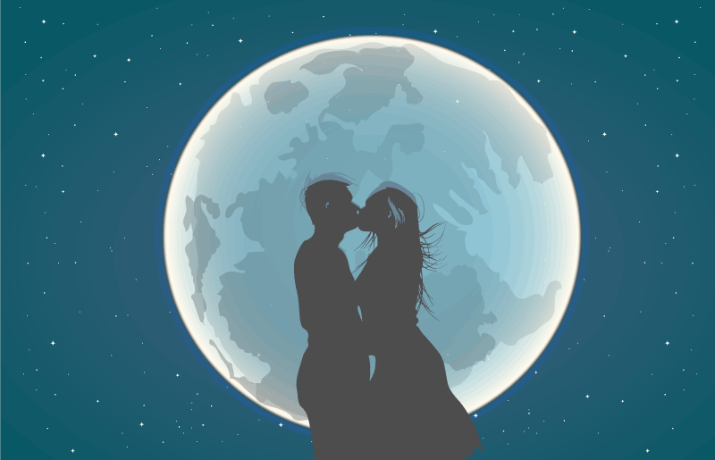 Moonlit Kiss bedroom carpet - TenStickers