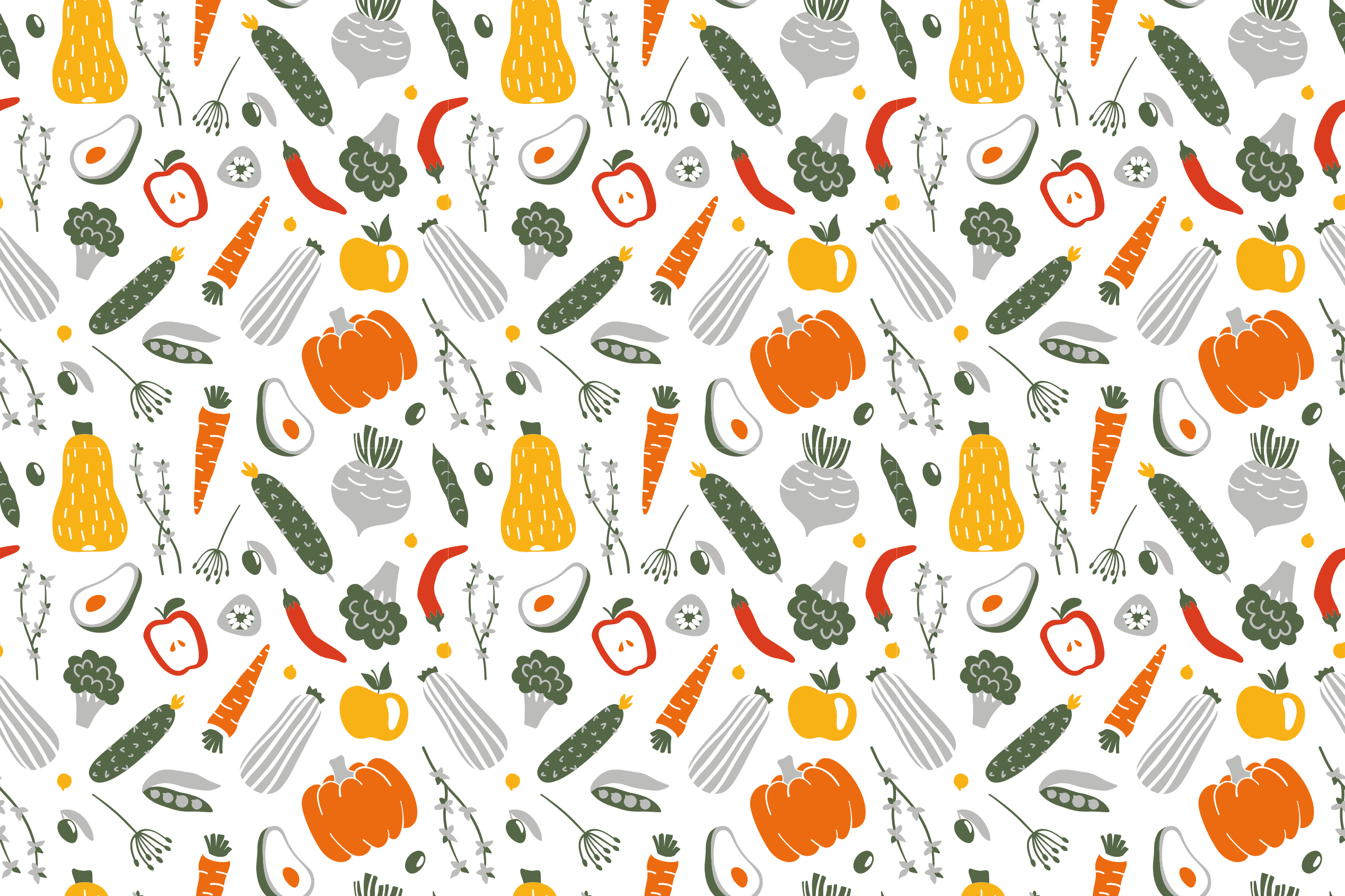Fruit and vegetable dining room rug - TenStickers