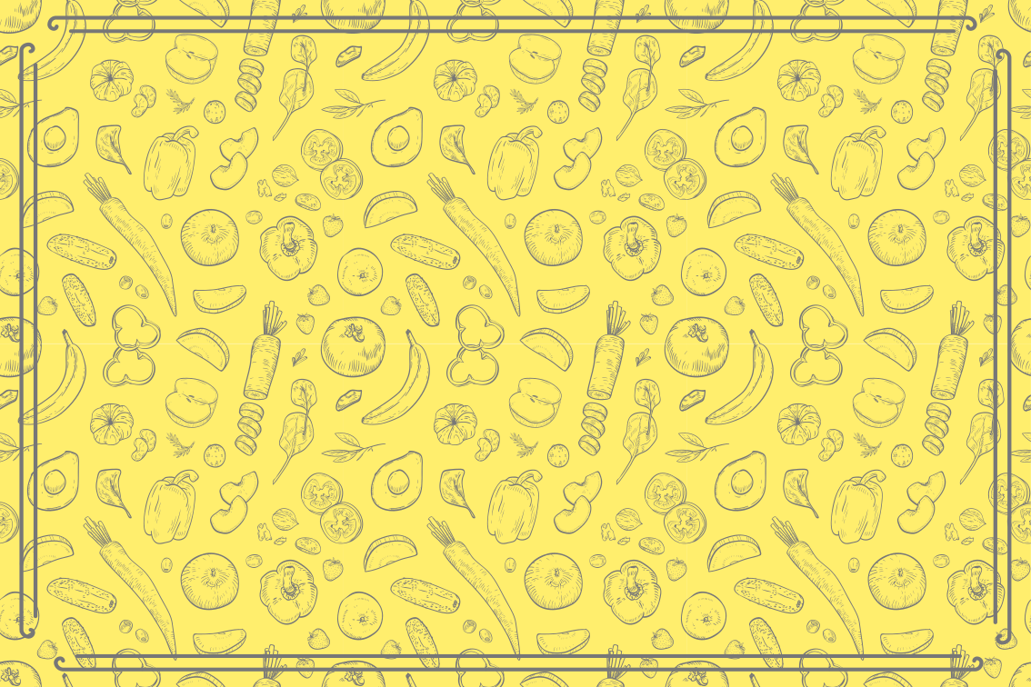 Whimsical Fruit Pattern kitchen mat - TenStickers