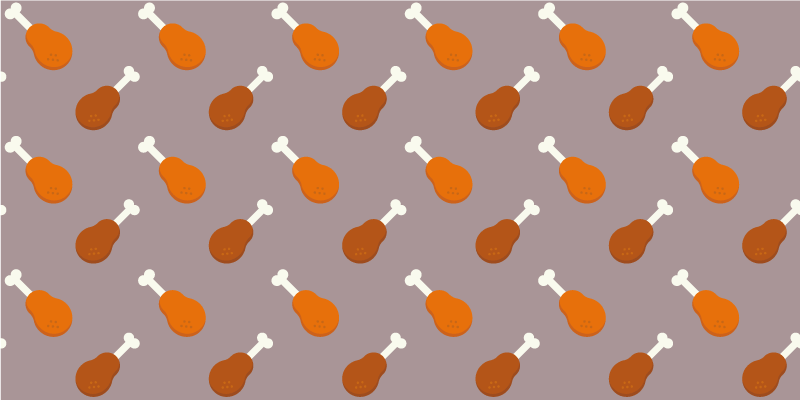 Chicken Drumsticks Pattern kids rug - TenStickers