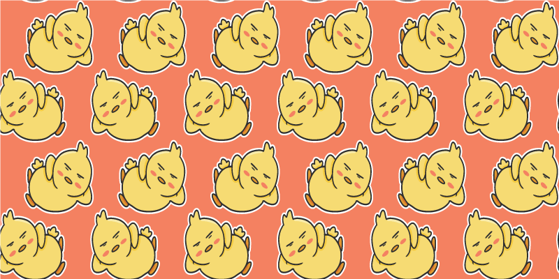 Charming Yellow Ducklings animal mat - TenStickers