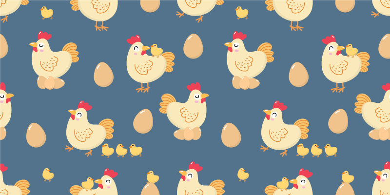Charming Hen Pattern animal mat - TenStickers