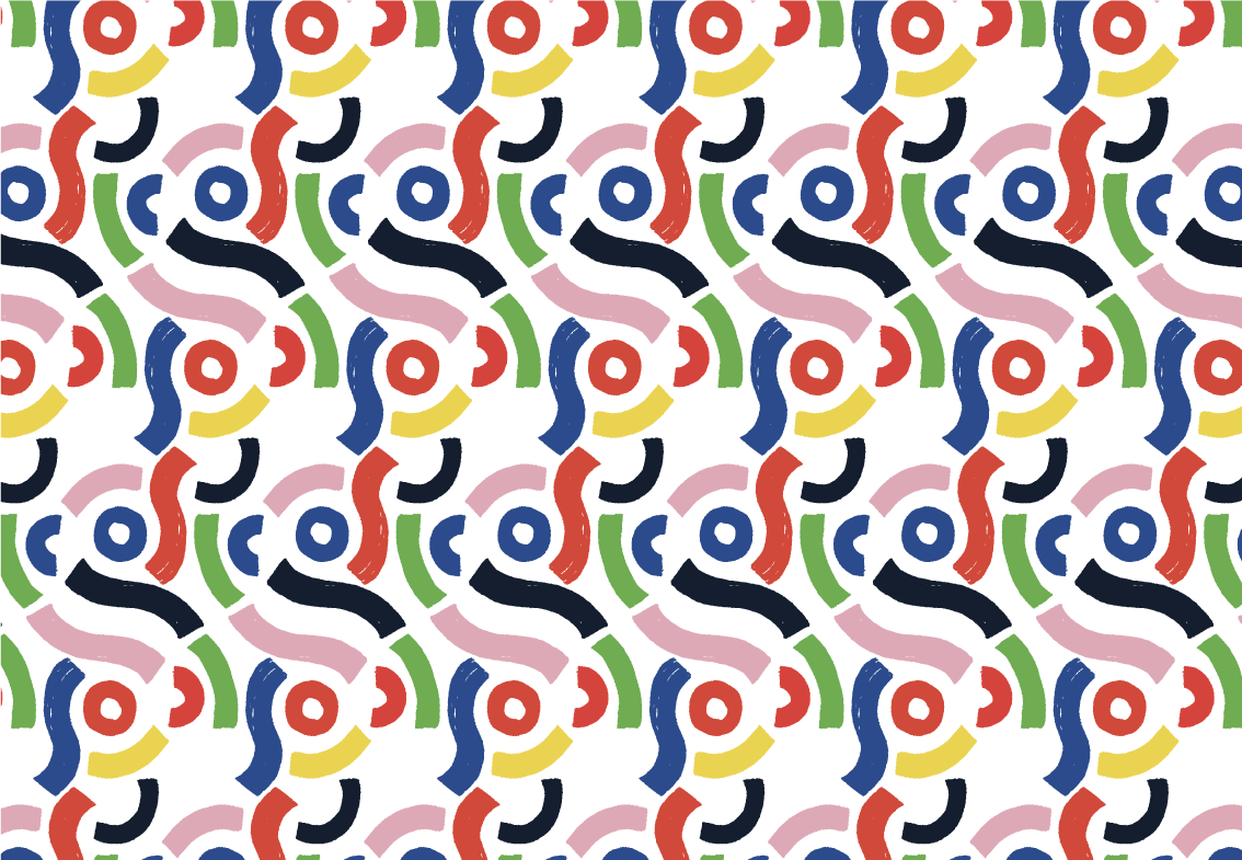 Lively Geometric Shapes mosaic rug - TenStickers