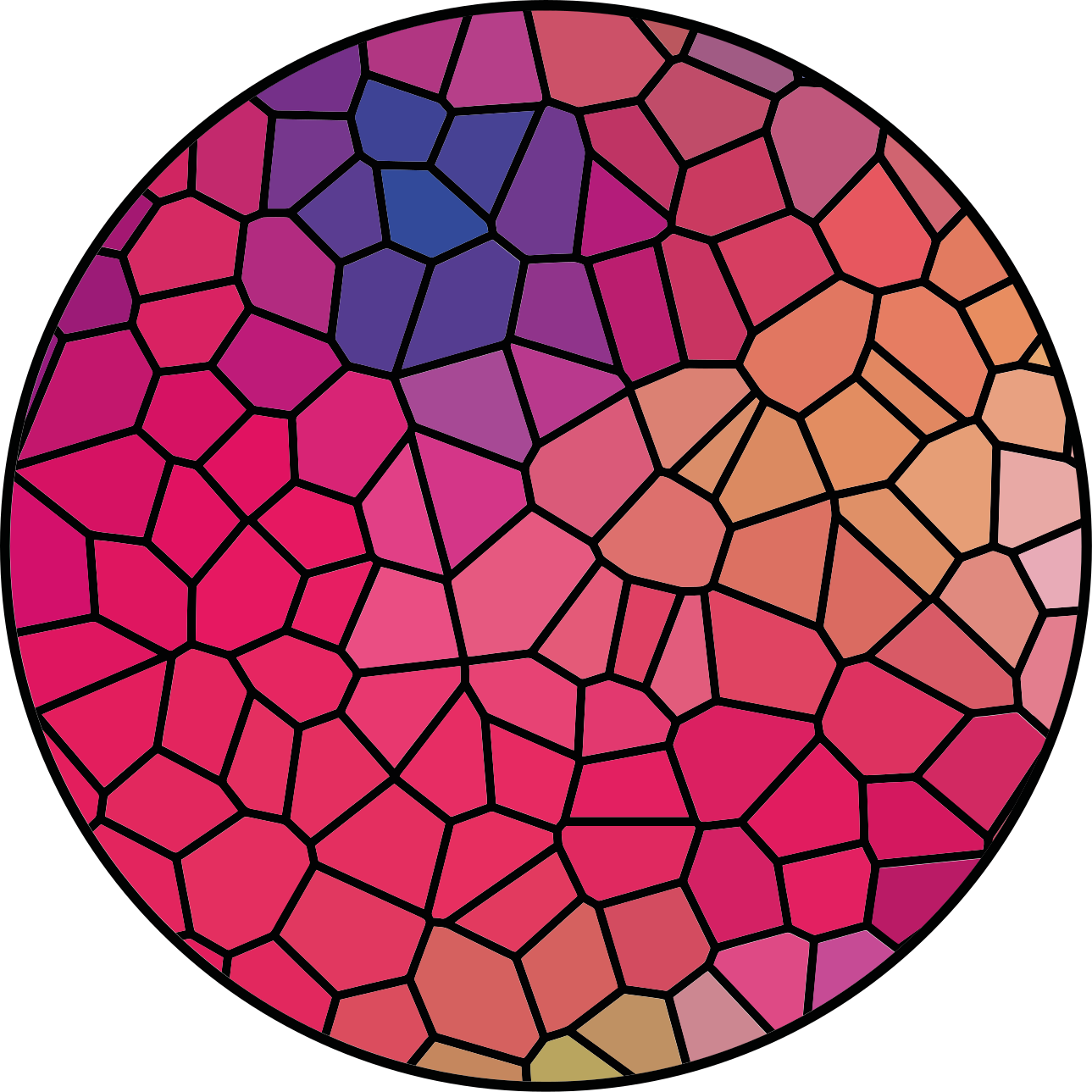 Lively Mosaic Composition circular rug - TenStickers
