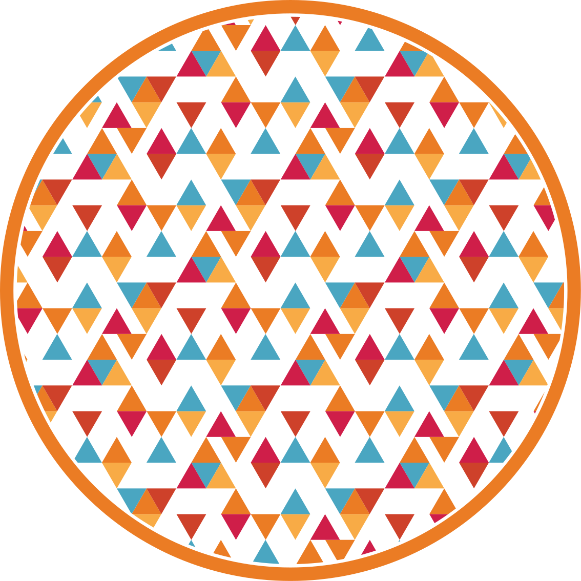 Colorful Triangular Shapes geometric rug - TenStickers