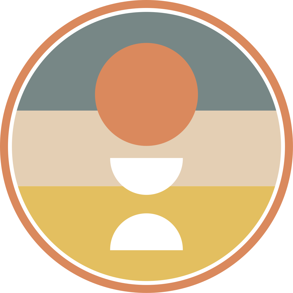 Circular Colour Harmony minimalistic rug - TenStickers