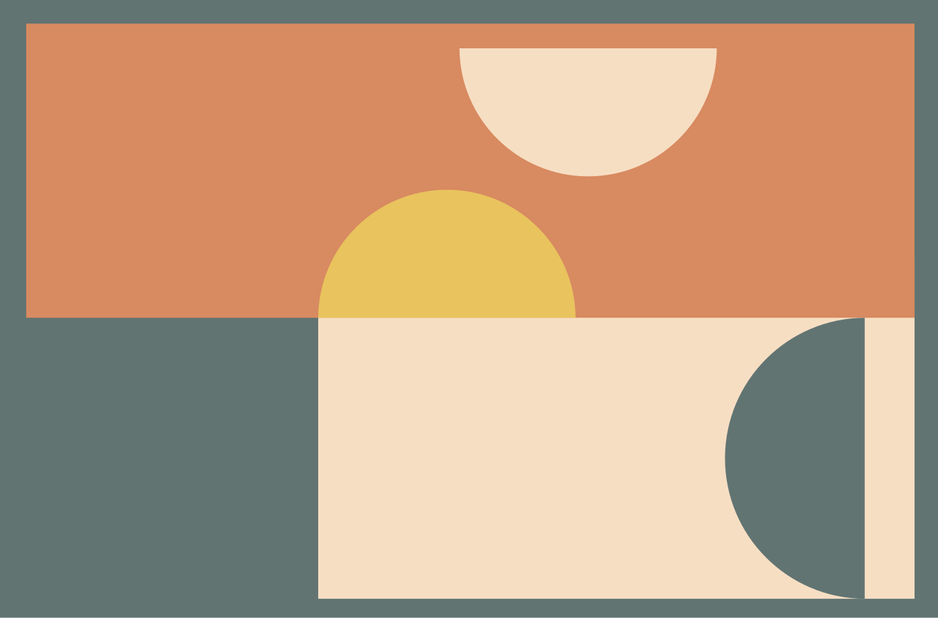 Semi-circles and rectangles  geometric rug - TenStickers