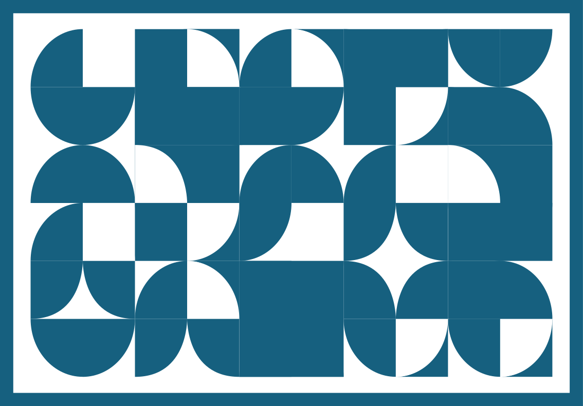 Blue abstract motif geometric rug - TenStickers