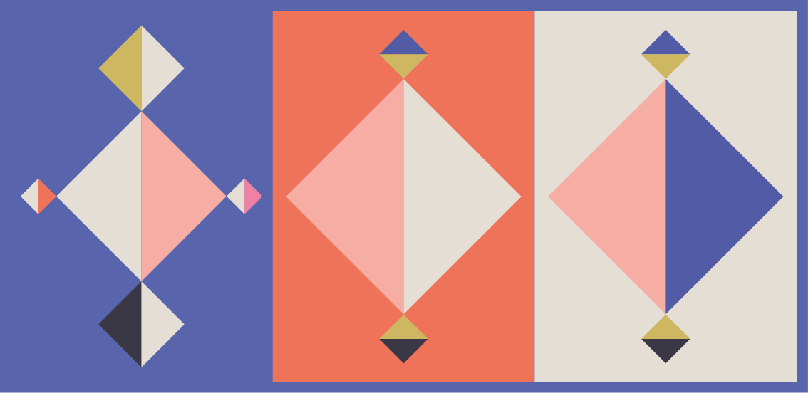 Abstract modern forms geometric rug - TenStickers