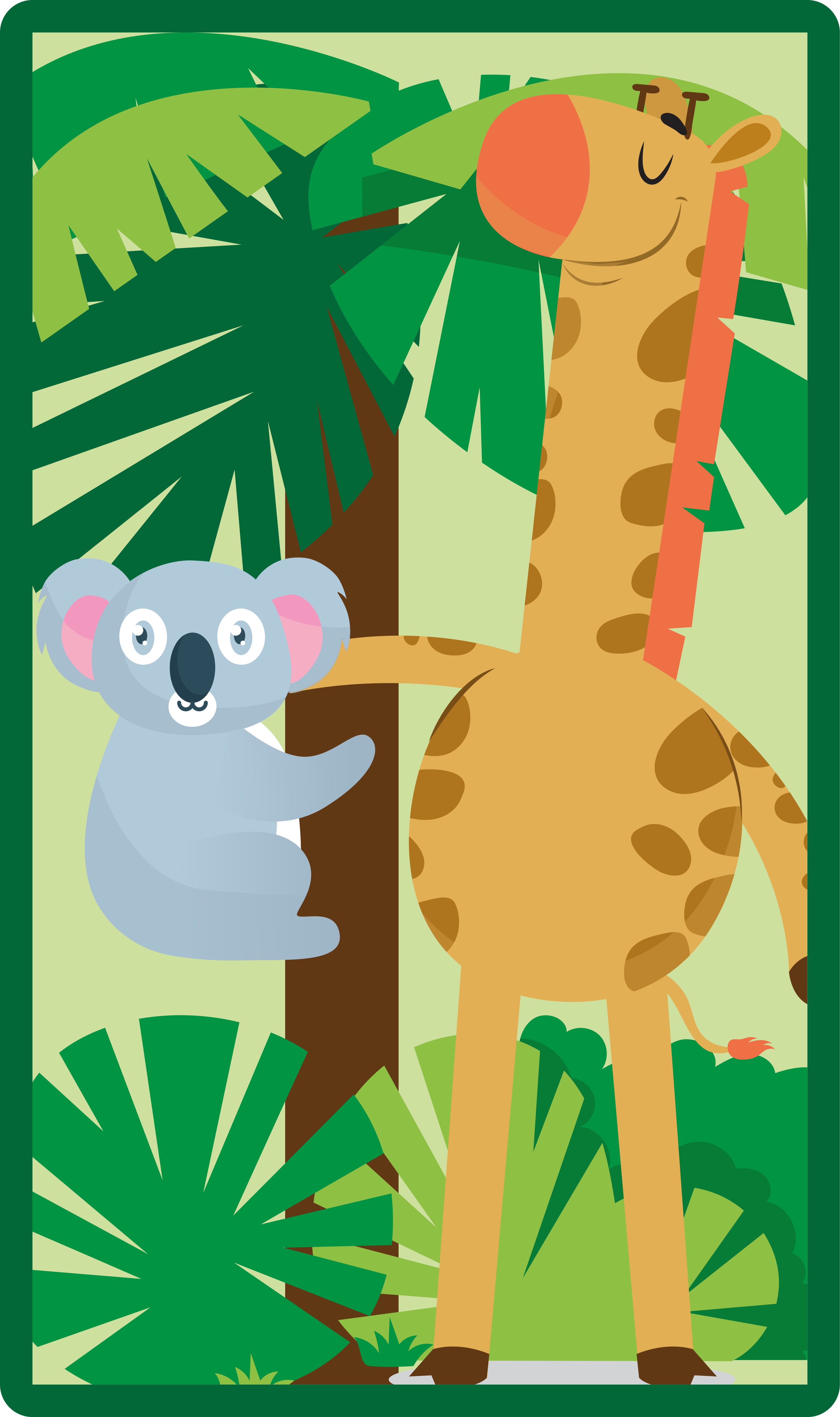 Jungle Friends Adventure nursery rug - TenStickers