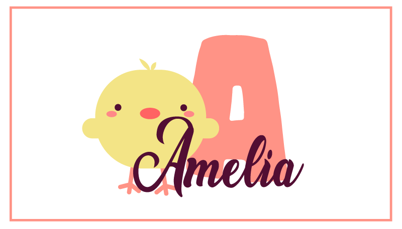 Chick with name and initial nursery rug - TenStickers